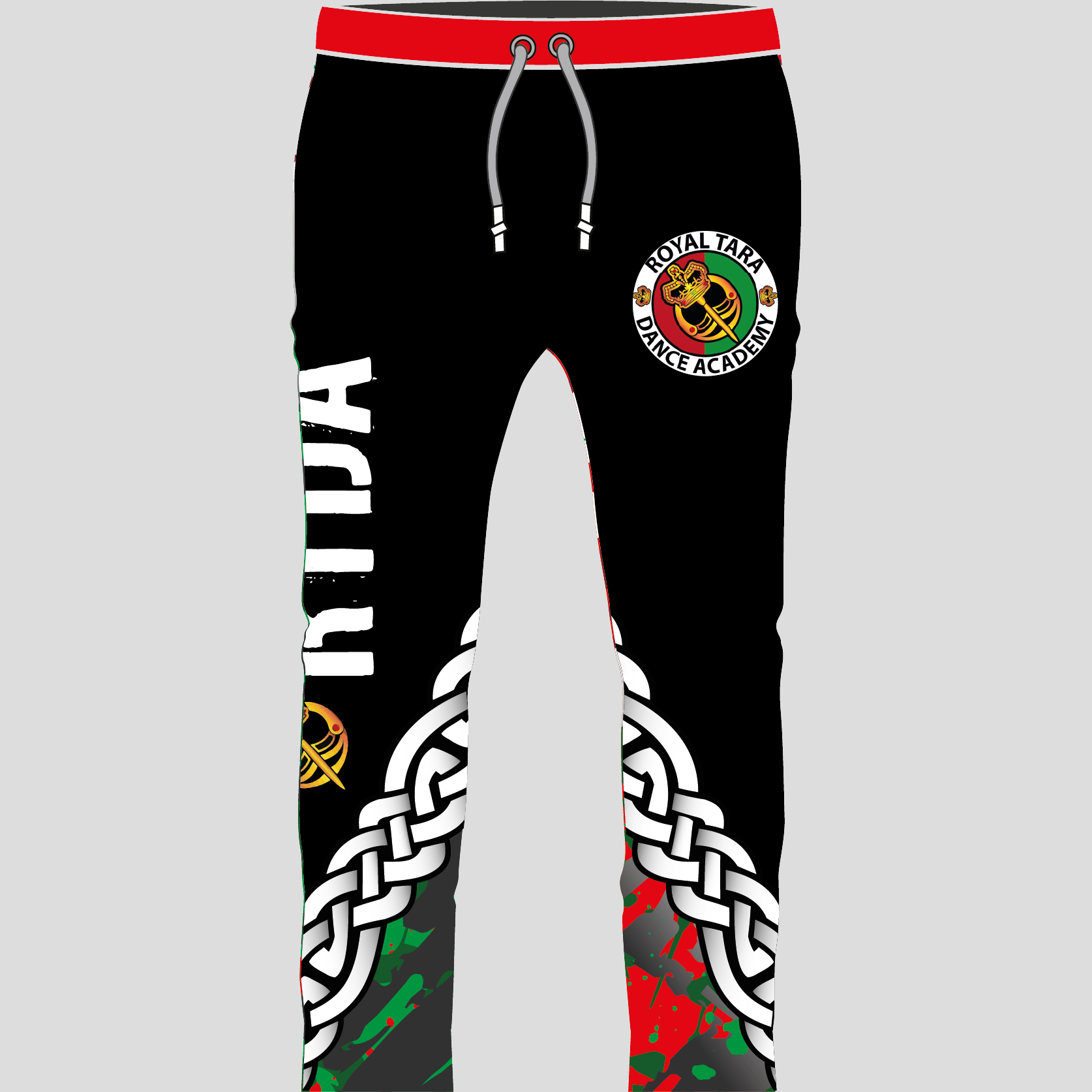 Royal Tara track bottoms front