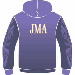 Julie Murray Academy compression hoodie back